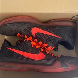 nike kobe 10 low “black bright crimson red”